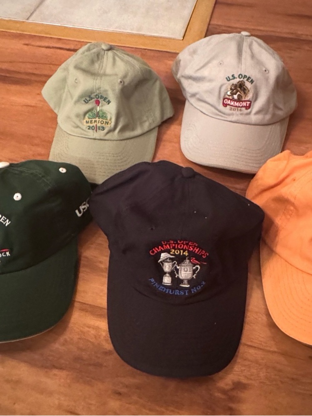 Lot of 5 U.S. Open Golf Championship Hats (2013-2018)